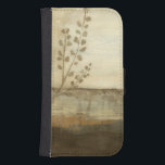 Modern Sunset Landscape Oil Painting Phone Wallet<br><div class="desc">A modern oil painting of a landscape by Jennifer Goldberger. Leaves creep in from the side while a beautiful sunset rests on the horizon. An amazing print that would make an amazing purchase!</div>