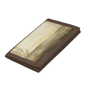 Modern Sunset Landscape Oil Painting Trifold Wallet