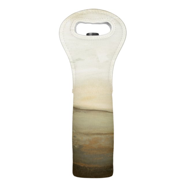 Modern Sunset Landscape Oil Painting Wine Bag (Back)