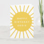 Modern Sunshine | Custom Name Happy Birthday Cute Card