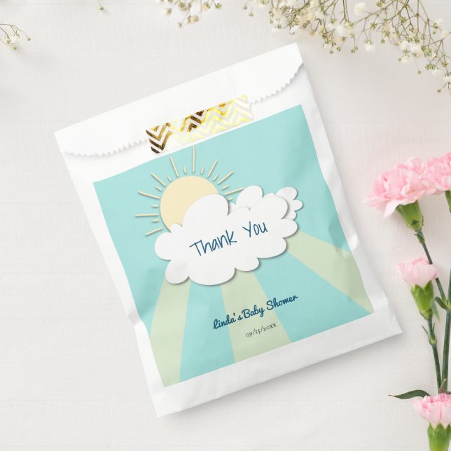 Modern Sunshine Gender Neutral Baby Shower Favor Bag (Sealed)