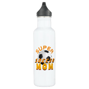 Modern Super Soccer Mom Football Sporty Mother Stainless Steel Water Bottle
