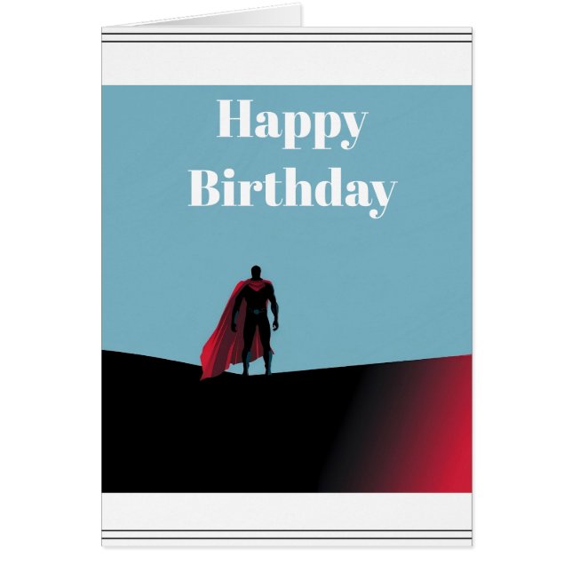 Modern Superhero Greeting Card (Front)