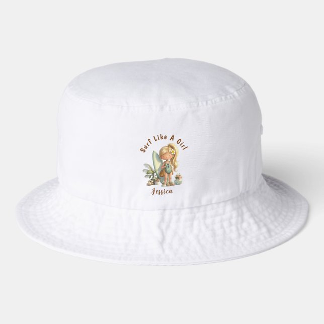Modern Surf Like A Girl| Personalized Bucket Hat (Front)