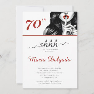 Modern Surprise 70th Birthday Party Invitation