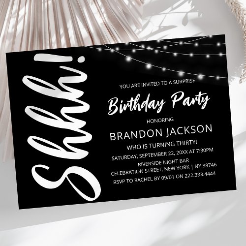 Modern Surprise Birthday Party Invitation