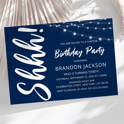 Modern Surprise Birthday Party Invitation