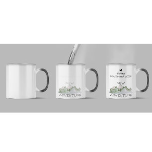 Modern Surprise Custom Pregnancy Announcement Color Morph Mug