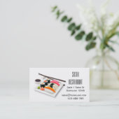 Modern Sushi restaurant or catering business Business Card (Standing Front)