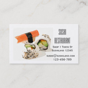 Modern Sushi restaurant or catering business Card