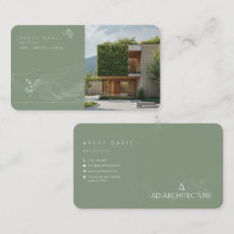 Modern Sustainable Architect Business Card