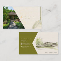 Modern Sustainable Architect Business Card