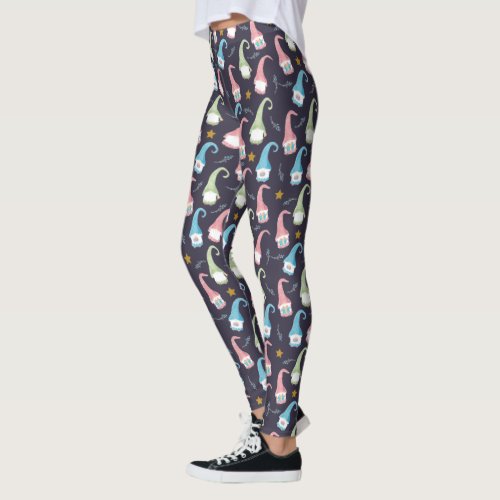 Modern Swedish Gnomes Pattern Leggings