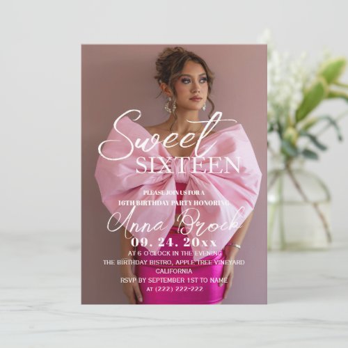 Modern Sweet 16 Photo Birthday Party