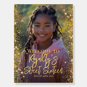 Modern sweet 16 photo welcome sign Foam Board