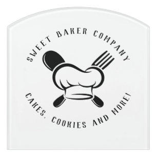 Modern Sweet Bakery Business Door Sign