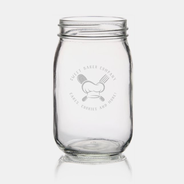 Modern Sweet Bakery Business  Mason Jar (Glassware)