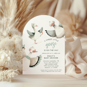 Modern Sweet Little Goose Baby Shower Invitation