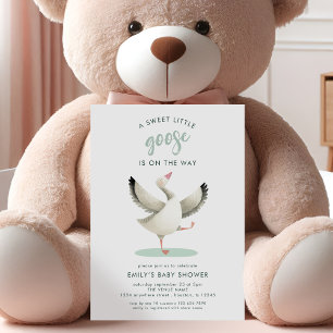 Modern Sweet Little Goose Baby Shower Invitation