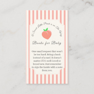 Modern Sweet Little Peach Baby Shower Enclosure Card