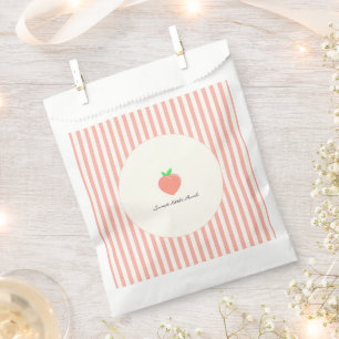 Modern Sweet Little Peach Stripes Favor Bag