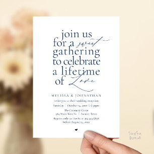 Modern Sweet Love Minimalist Wedding Reception Invitation