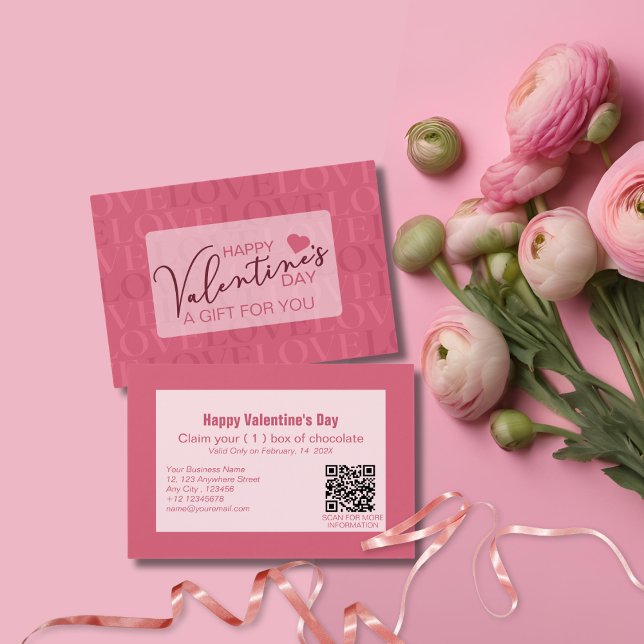 Modern Sweet Pink Love Valentine's Day Gift Card (Creator Uploaded)