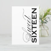 Modern Sweet Sixteen Invitation (Standing Front)