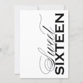 Modern Sweet Sixteen Invitation (Front)