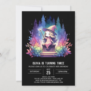 Modern Sweet Wizard Birthday Invitation