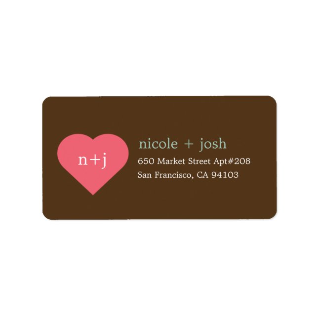 Modern Sweetheart Address Labels (Front)
