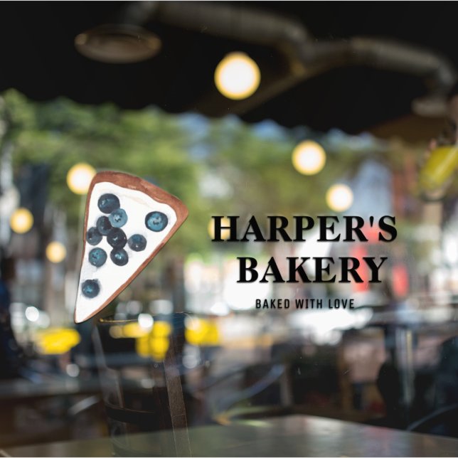 Modern Sweets Bakery Professional Business Window Cling (Creator Uploaded)
