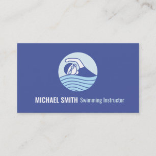 Modern Swimmer Swimming Instructor Business Card