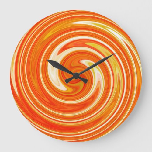 Modern Swirl Abstract Art 11 Large Clock