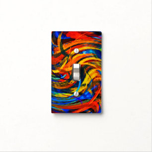 Modern Swirl Abstract Art #11 Light Switch Cover