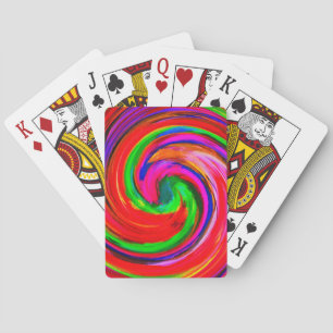Modern Swirl Abstract Art #12 Poker Cards
