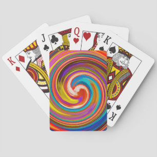 Modern Swirl Abstract Art #15 Poker Cards