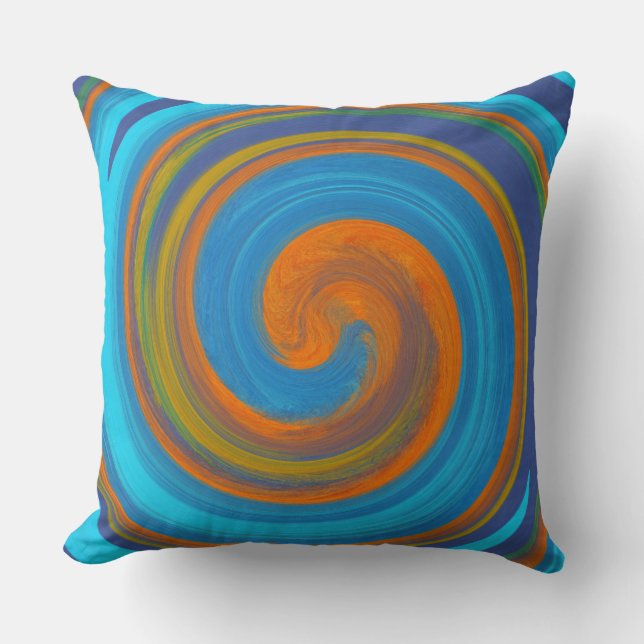 Modern Swirl Abstract Art #17 Throw Pillow (Front)