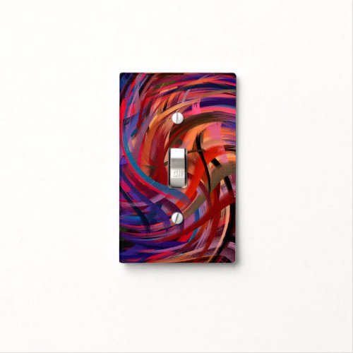 Modern Swirl Abstract Art 18 Light Switch Cover