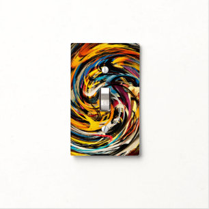 Modern Swirl Abstract Art #22 Light Switch Cover
