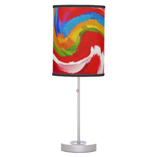 Modern Swirl Abstract Art 22 Table Lamp