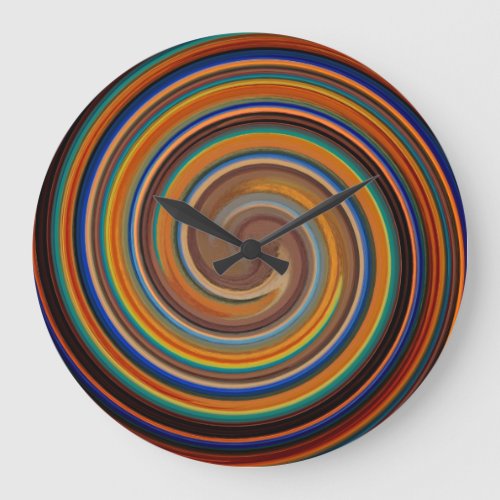 Modern Swirl Abstract Art 23 Large Clock