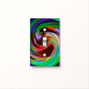 Modern Swirl Abstract Art #25 Light Switch Cover