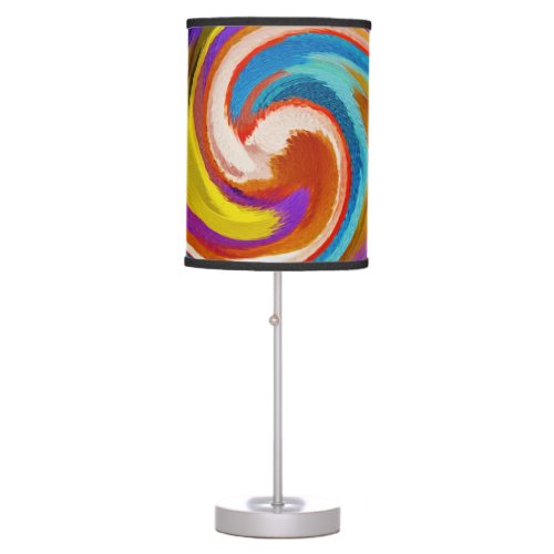 Modern Swirl Abstract Art 25 Table Lamp