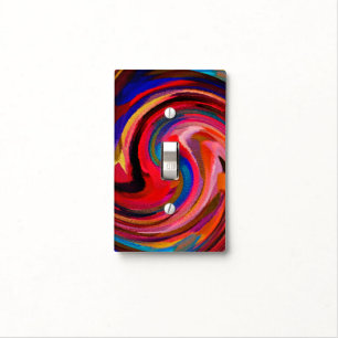 Modern Swirl Abstract Art #26 Light Switch Cover