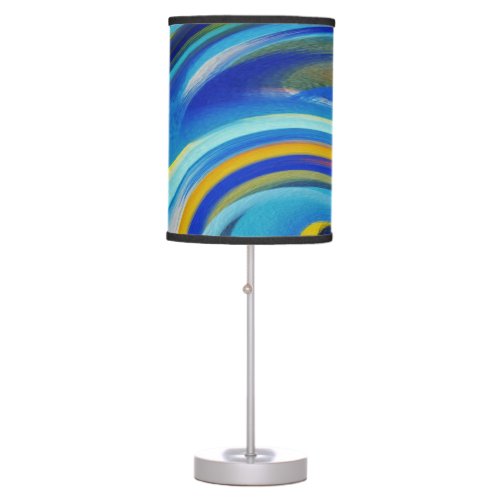 Modern Swirl Abstract Art 27 Table Lamp