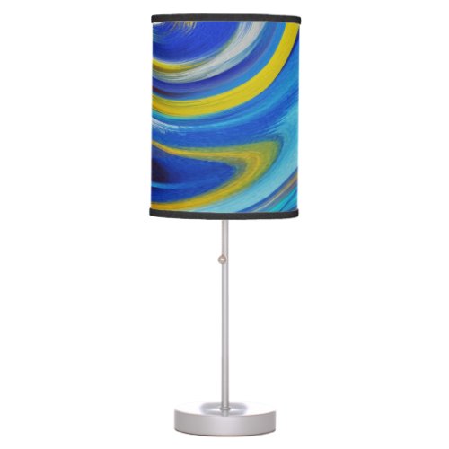 Modern Swirl Abstract Art 28 Table Lamp