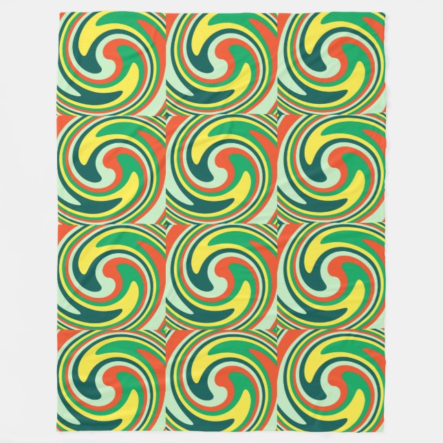 Modern Swirl Abstract Art #2 Fleece Blanket (Front)