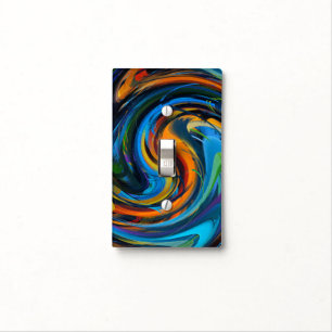 Modern Swirl Abstract Art #30 Light Switch Cover