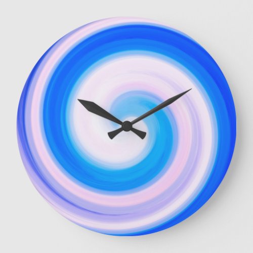 Modern Swirl Abstract Art 33 Large Clock